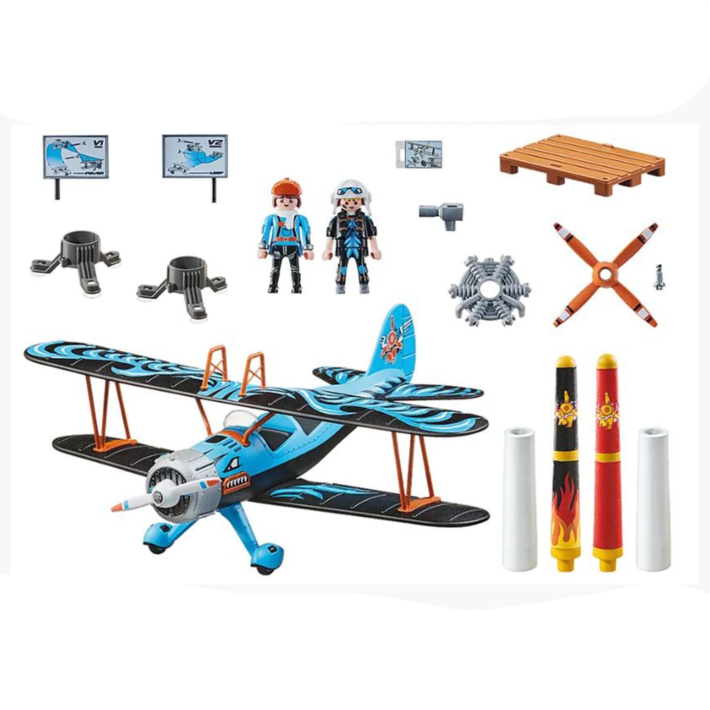 Playmobil Air Stunt Show Phoenix Biplane Building Set 70831