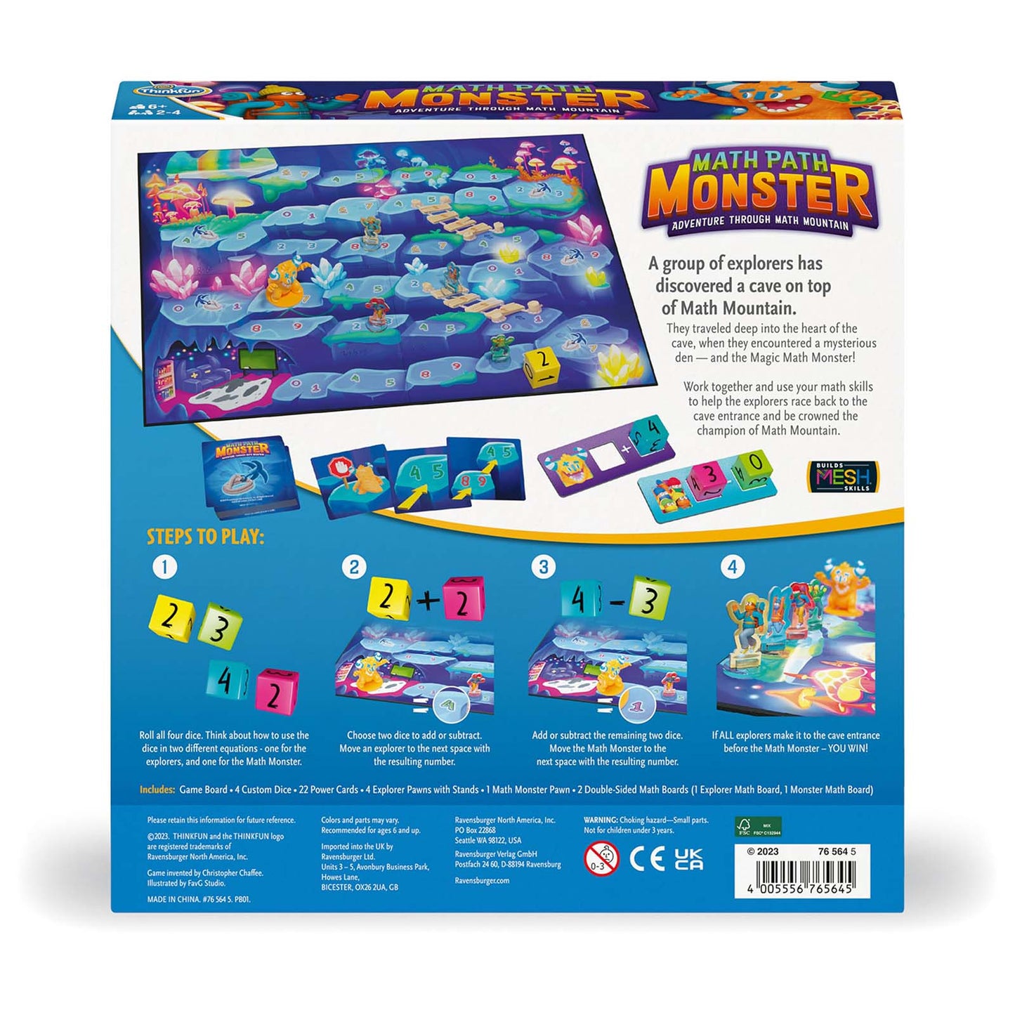 Thinkfun Math Path Monster Cooperative Board Game