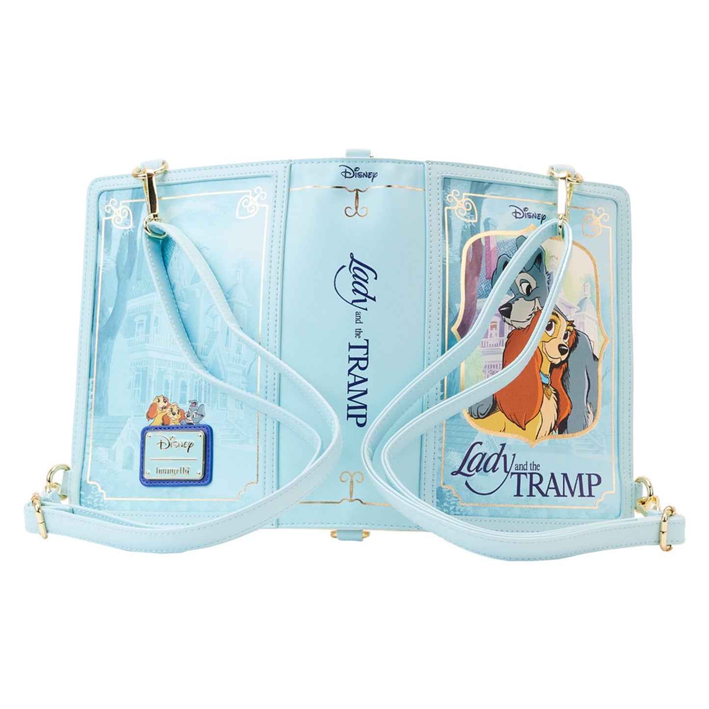 Loungefly Disney Lady And The Tramp Classic Book Convertible Crossbody Bag Purse