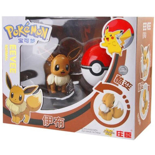 Pokemon Eevee Normal With Pokeball Action Figure Set