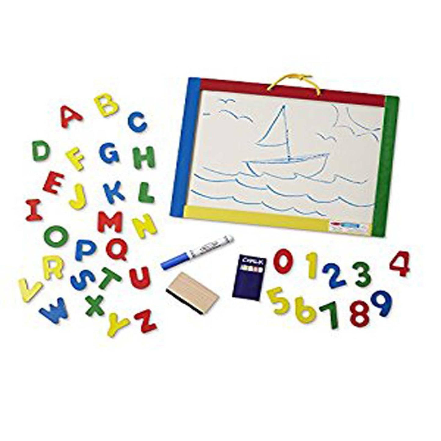 Melissa And Doug Classic Toy Wooden Magnetic Chalk And Dry-Erase Board