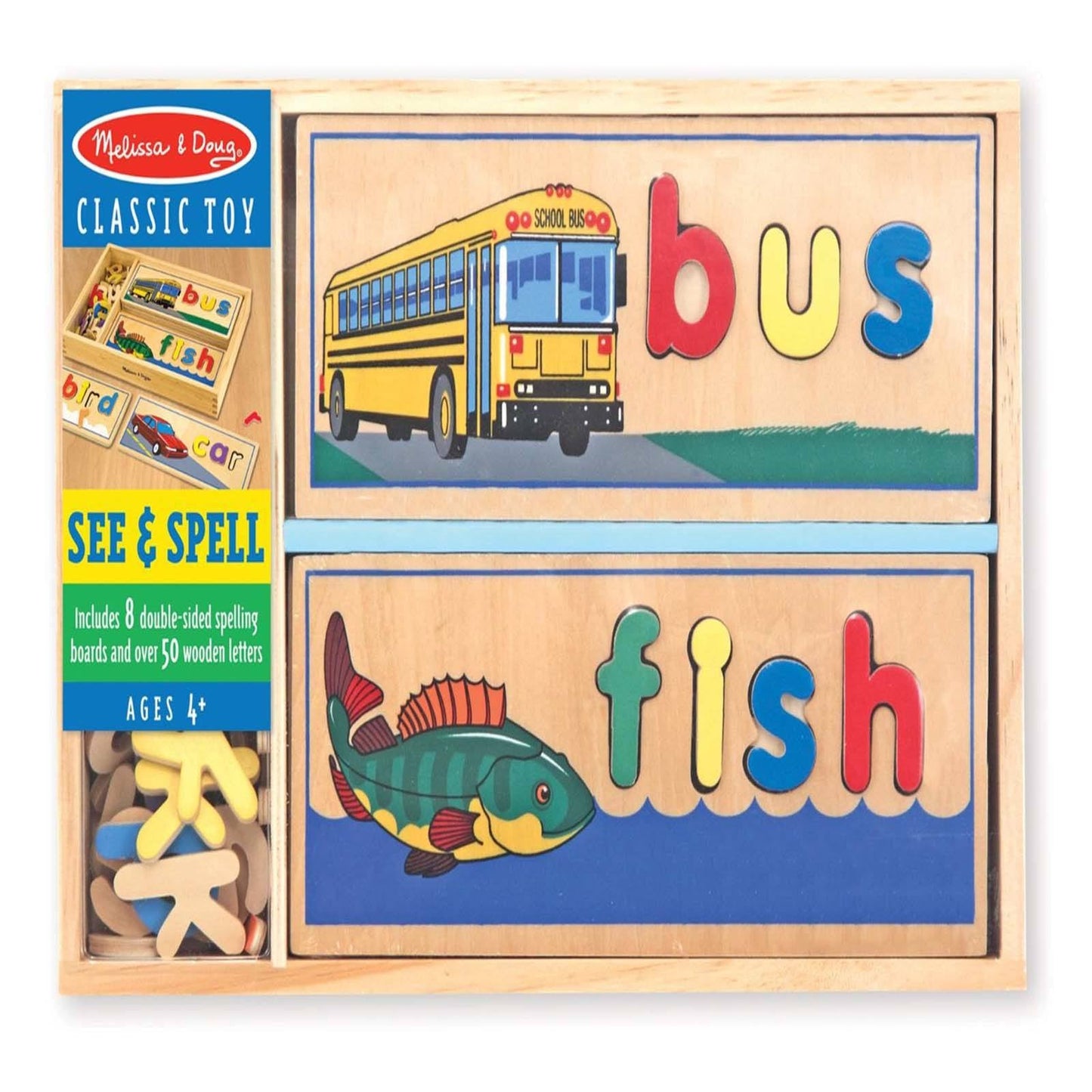 Melissa And Doug Classic Toy Wooden See And Spell