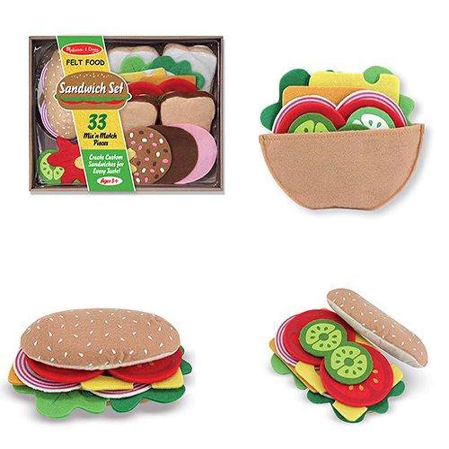 Melissa And Doug Felt Food Sandwich Set