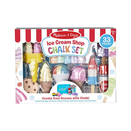 Melissa And Doug Ice Cream Shop 33 Piece Chalk Set