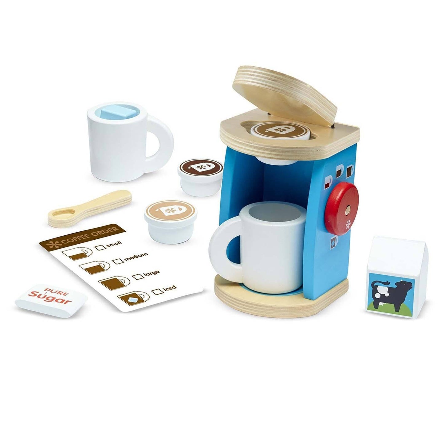 Melissa And Doug Wooden Brew And Serve Coffee Set