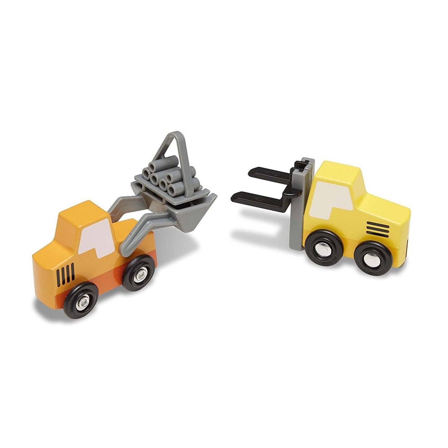 Melissa And Doug Wooden Construction Site Vehicles Set