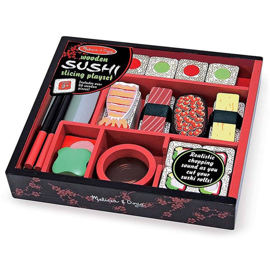 Melissa And Doug Wooden Sushi Slicing Playset