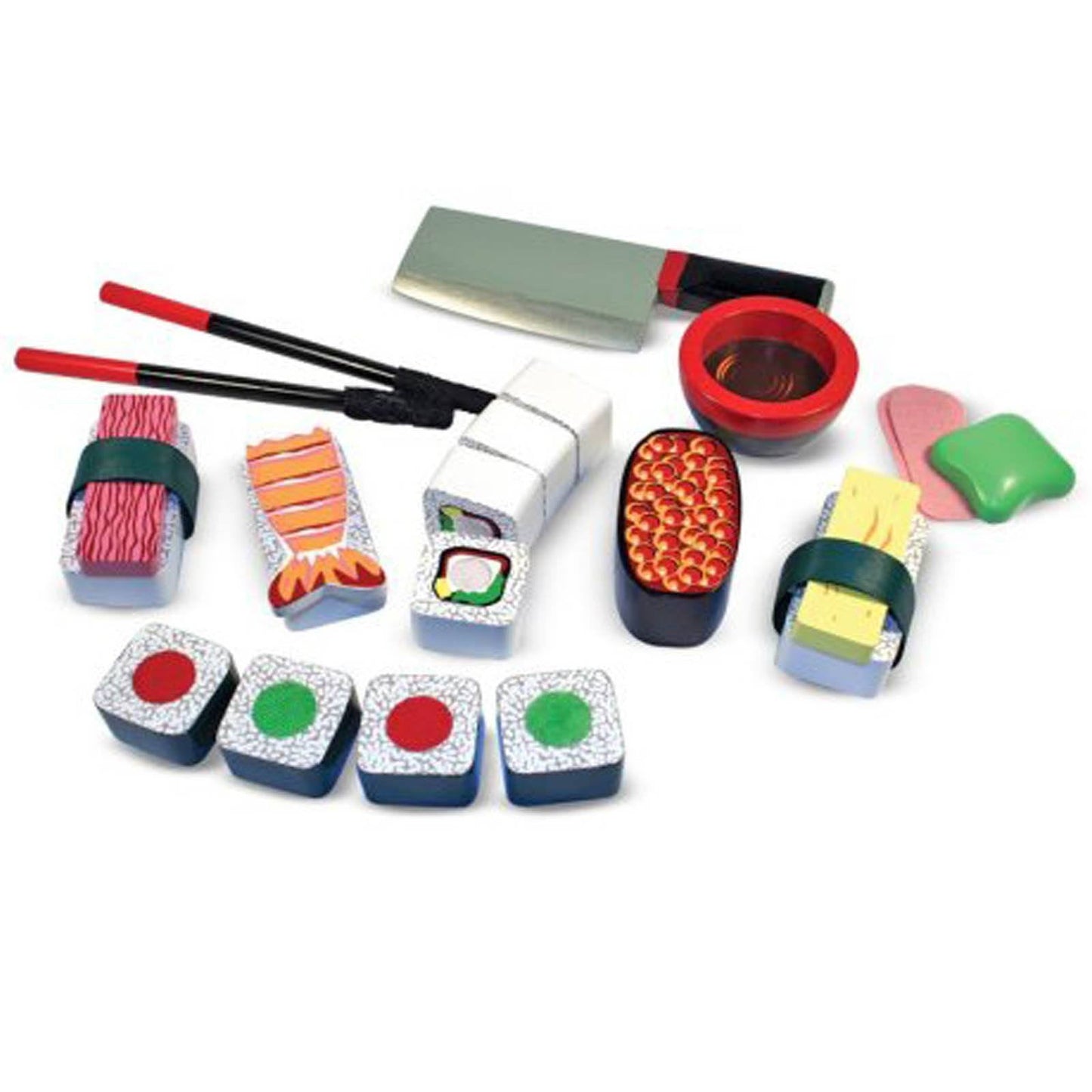 Melissa And Doug Wooden Sushi Slicing Playset