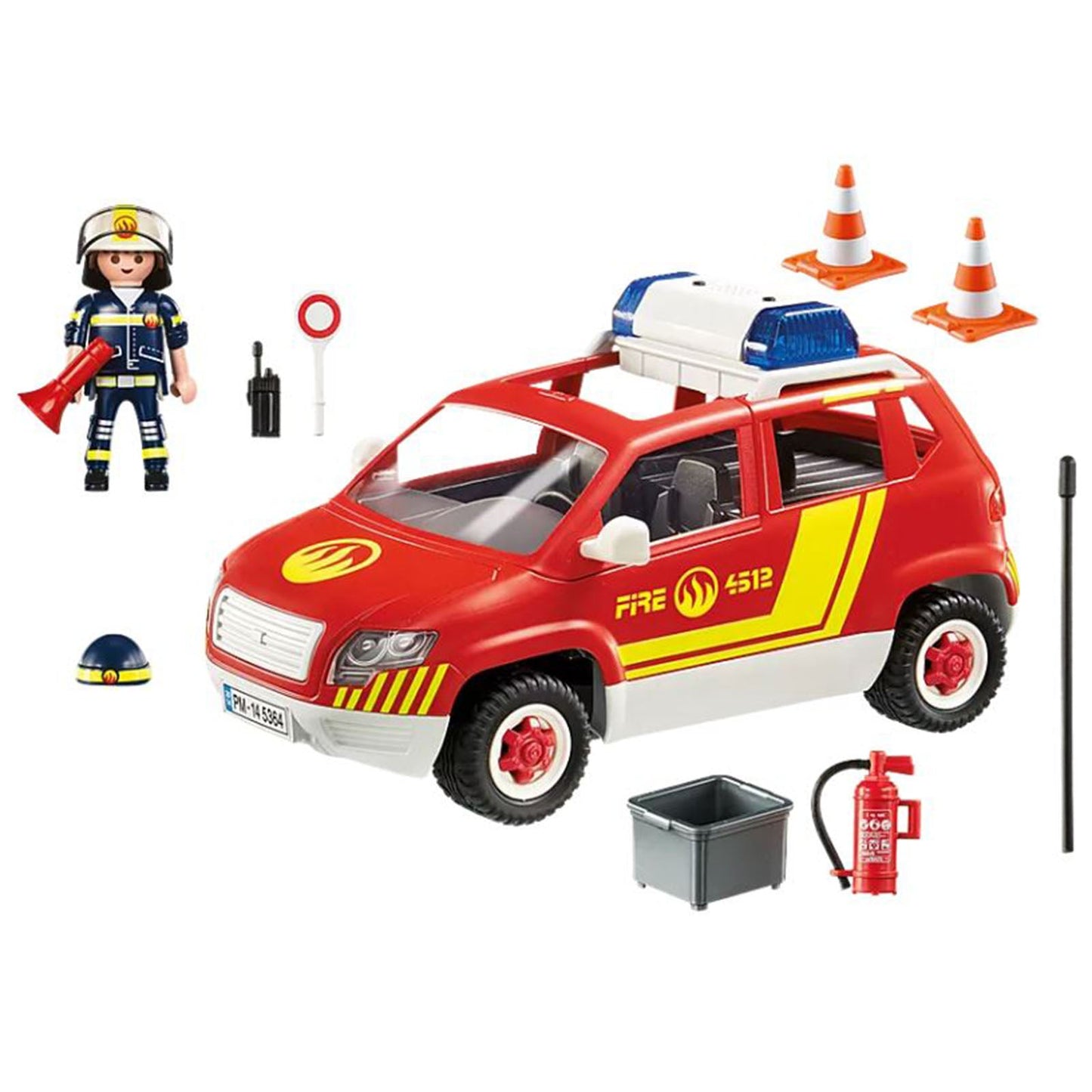 Playmobil City Action Fire Chief's Car With Lights And Sounds Building Set 5364