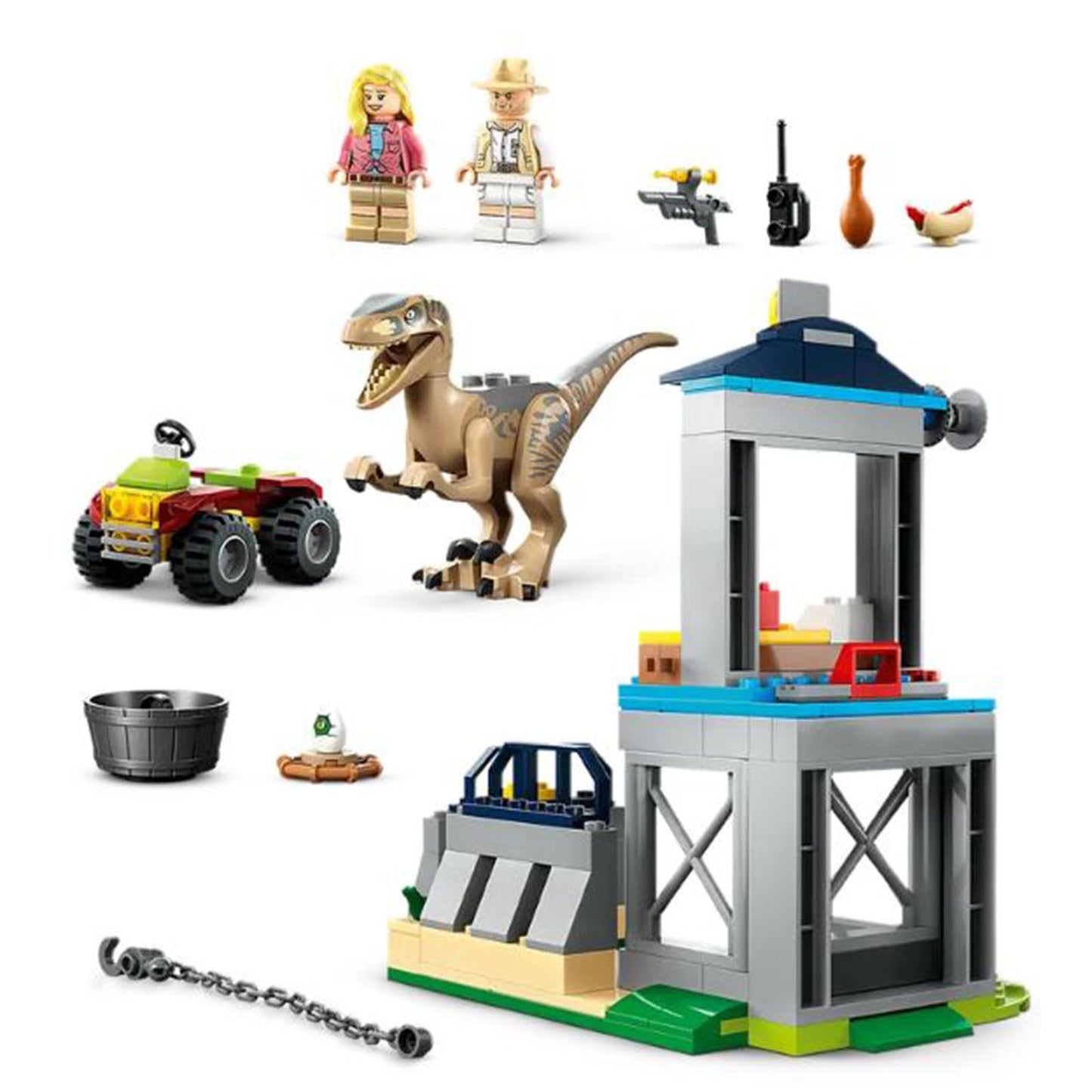 LEGO® Jurassic Park 90th Anniversary Velociraptor Escape Building Set 76957