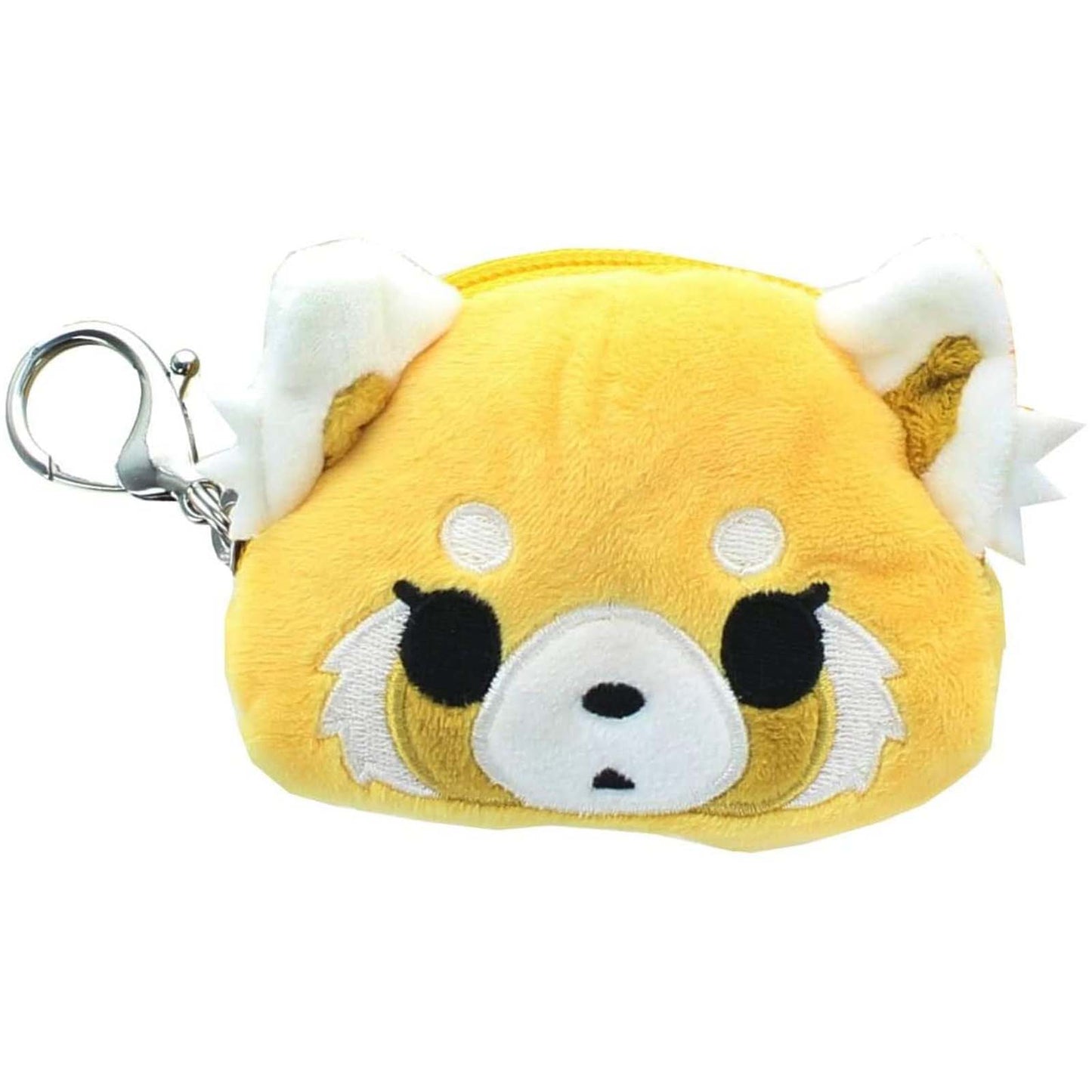 Gund Aggretsuko Angry Face Plush Coin Pouch Keychain