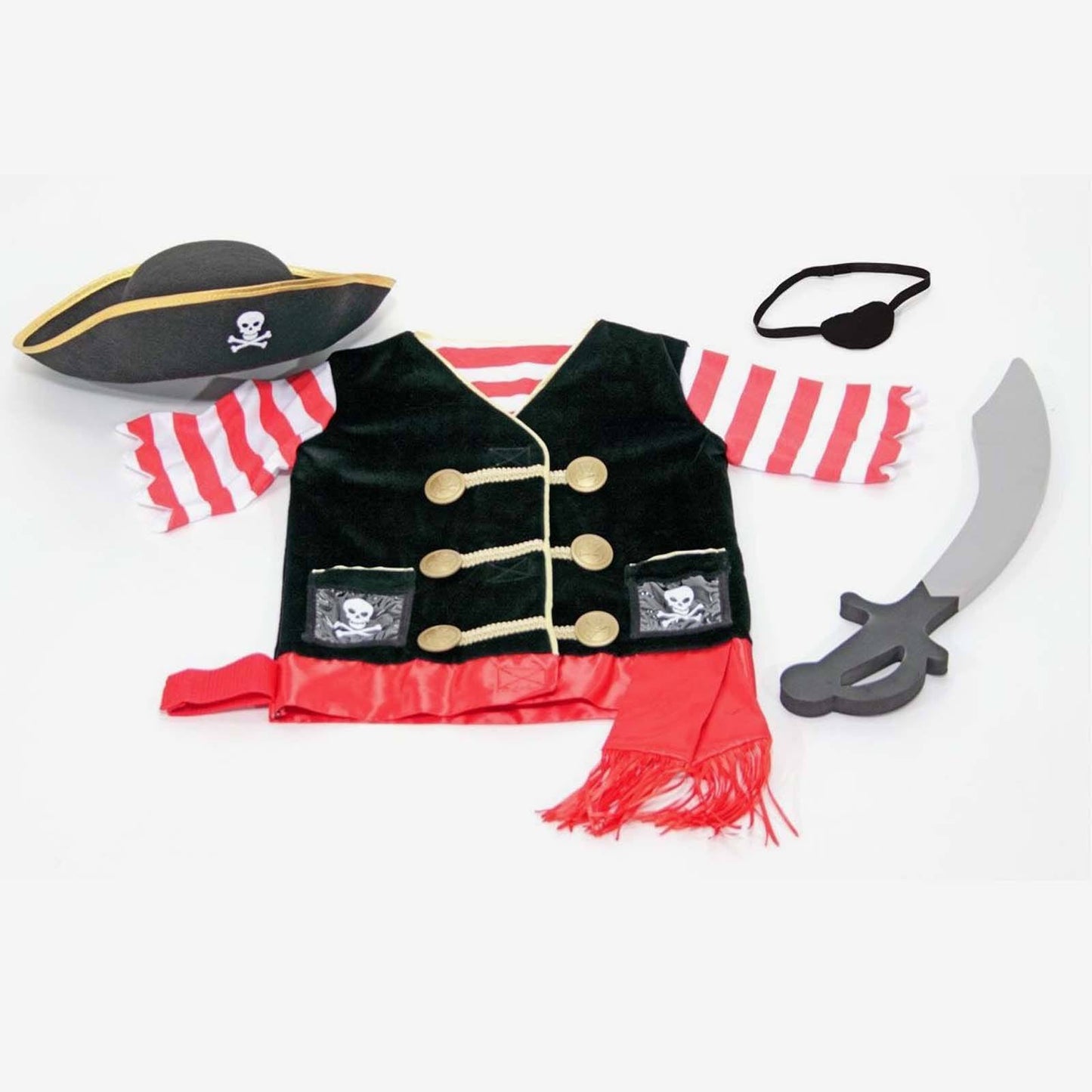 Melissa And Doug Pirate Role Play Costume Set